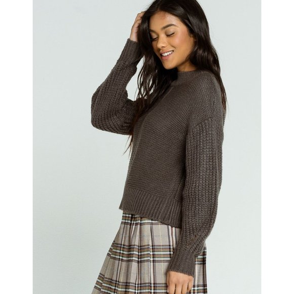 ELODIE Chunky Sweater in Forged Iron - NWT - Size Large - Picture 2 of 4